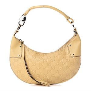 GUCCI Guccissima Half Moon Hobo Yellow Purse